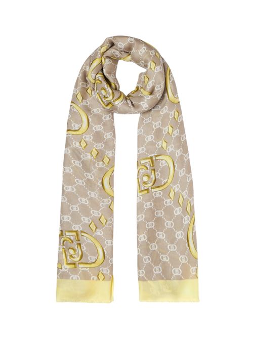 Yellow scarf with logo Liu Jo | 2A5029T0300.10618